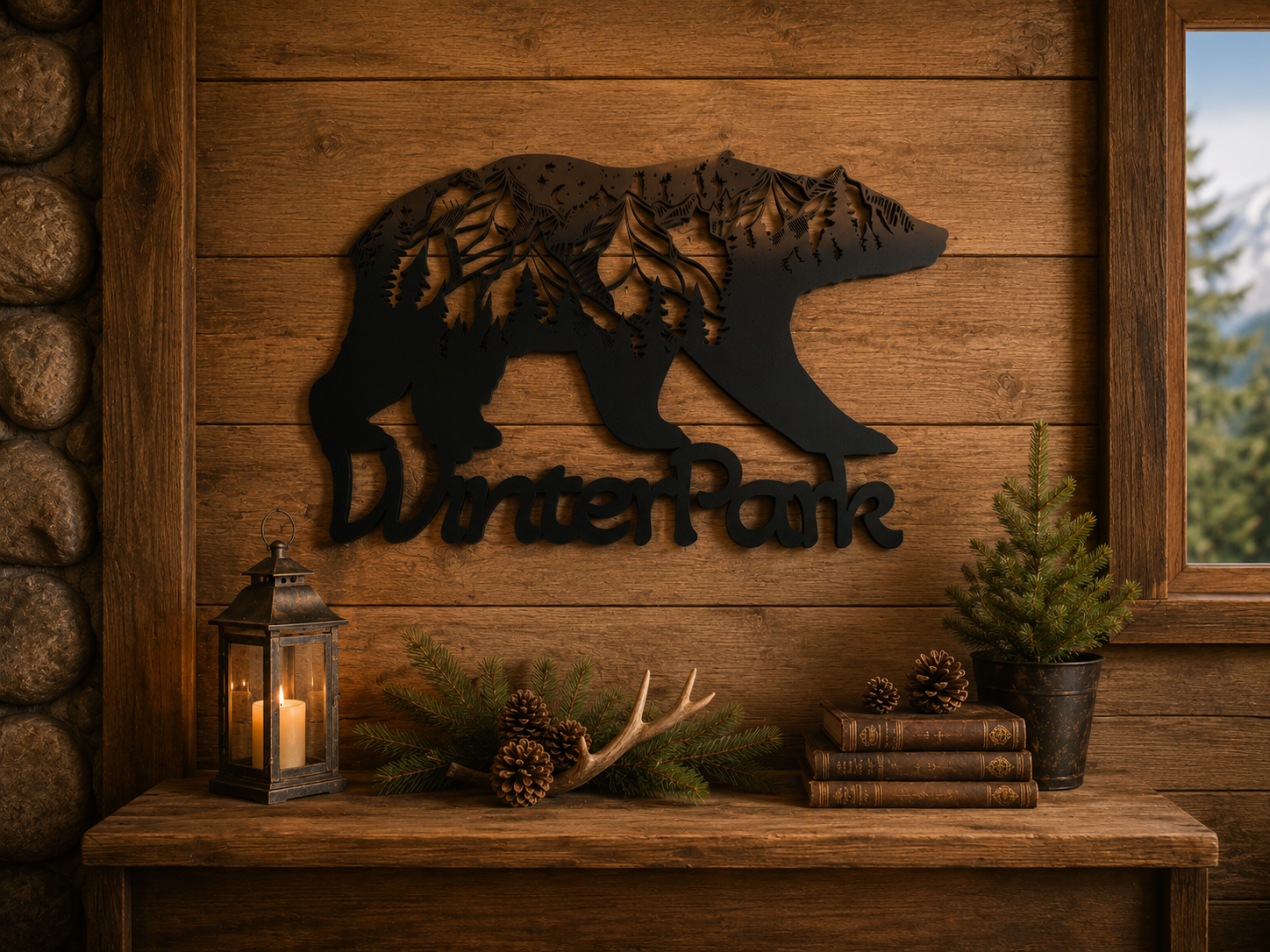 Custom engraved and UV printed product display by New Wave Designs