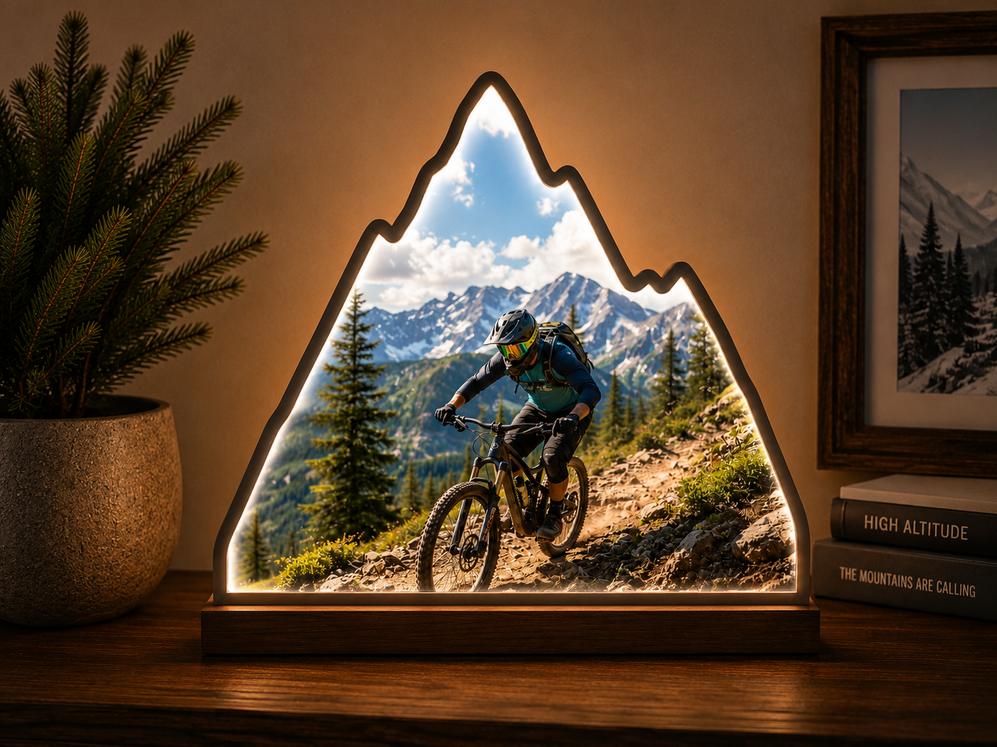 Custom engraved and UV printed product display by New Wave Designs